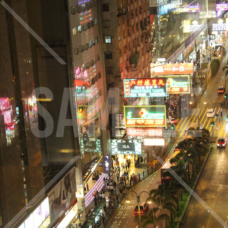 上から見た香港の夜景