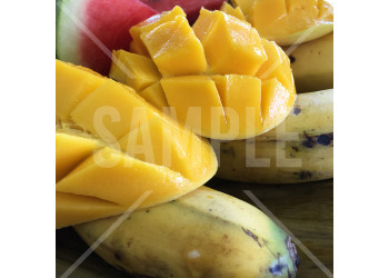フィリピン セブ島 新鮮なフルーツ バナナ・マンゴー・スイカ