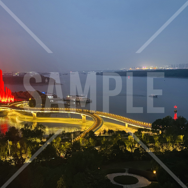 中国 南京(Nanjing)揚子江秦淮川の夜景
