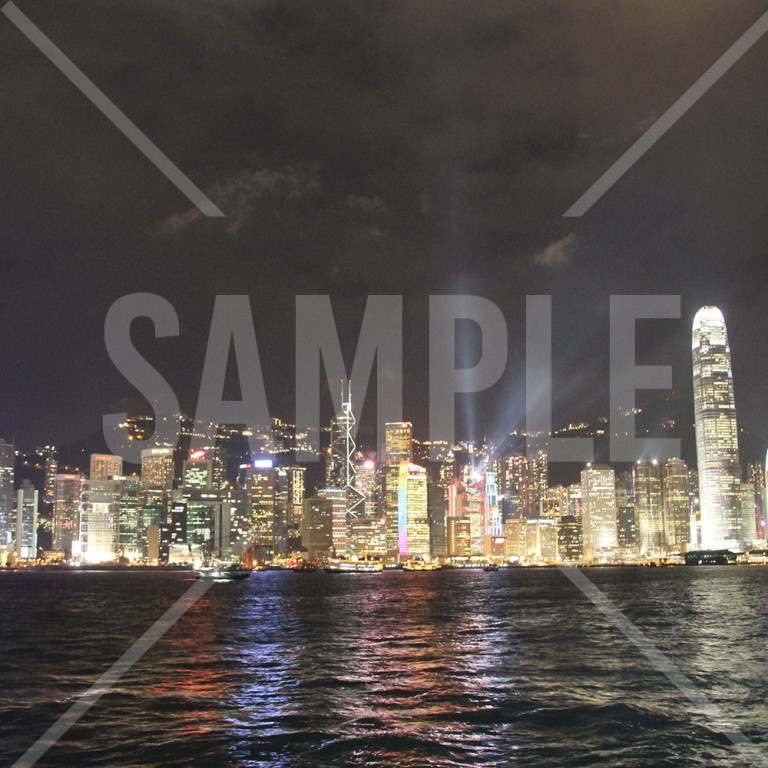 香港 尖沙咀プロムナードから見た夜景